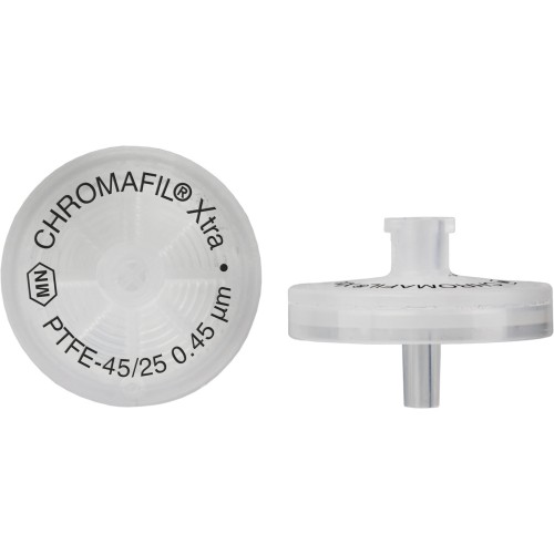 Syringe filters, labeled, CHROMAFIL Xtra PTFE, 25 mm, 0.45 µm 